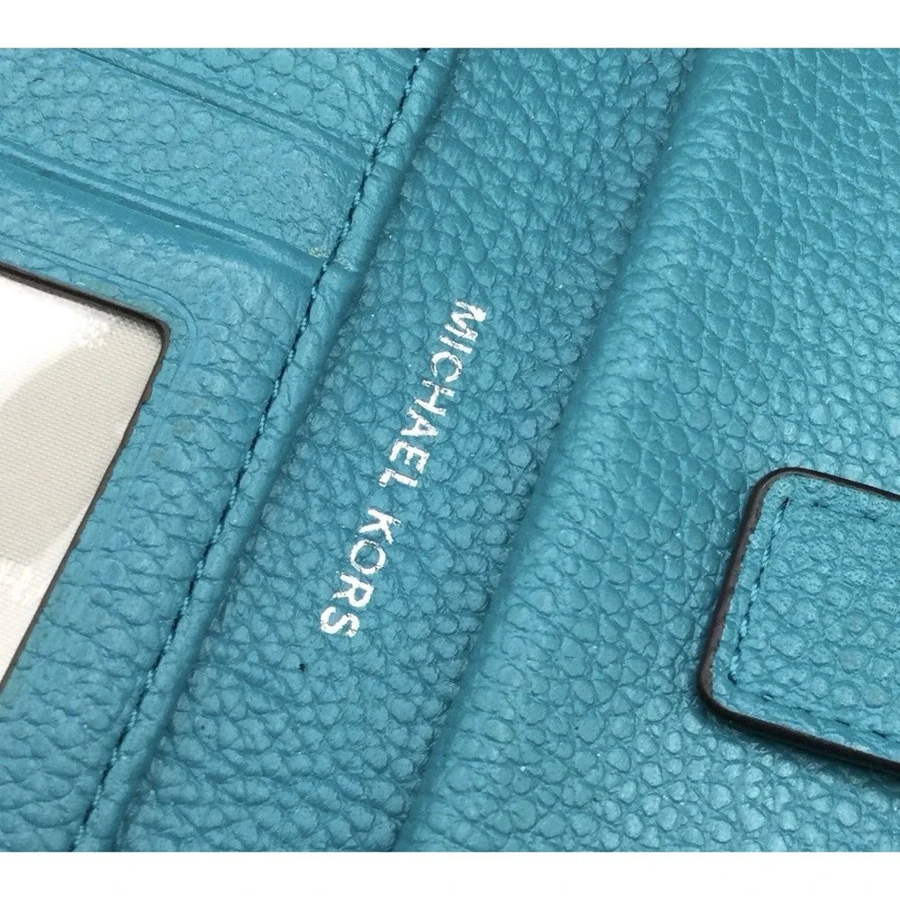 Michael Korsl Double Zip Wristlet blue